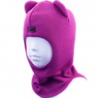 Beezy merino vilnos kepurė - šalmas purpurinės spalvos 2002/19